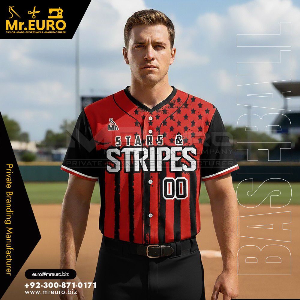 Custom Full Button Baseball Jersey