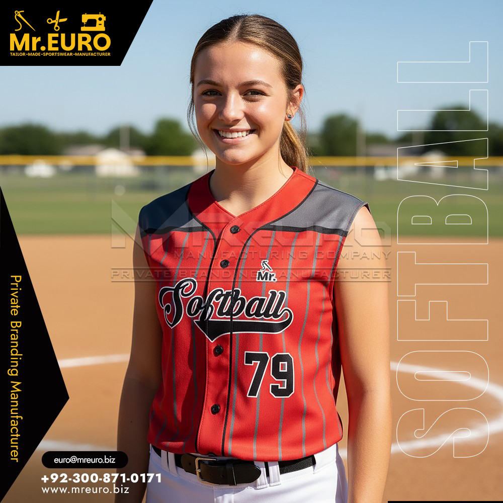 Softball Sleeveless Full Button